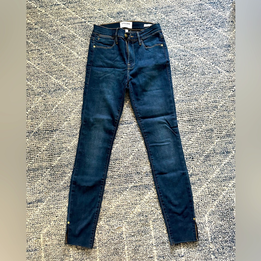 Frame High Rise Skinny Ankle Jean